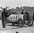 Rekordfahrten auf der Brooklandsbahn, 8. November 1909, am Start: Victor Hémery 